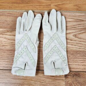 Vintage Aris White Gloves One Size Fits All Nylon/Spandex Womens Elegant Design